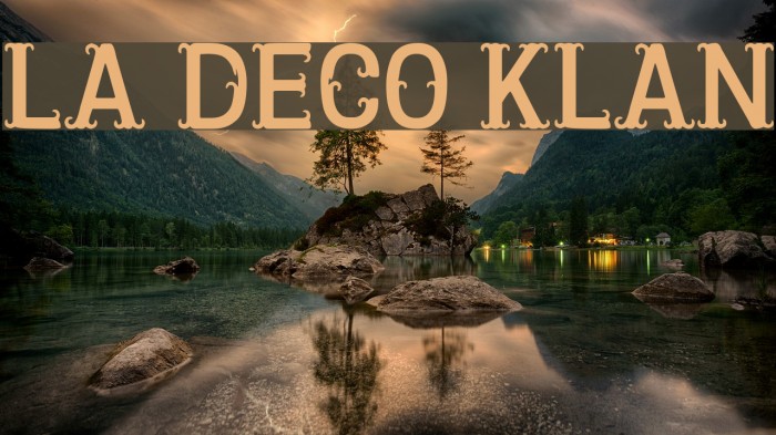 La Deco Klan Font examples
