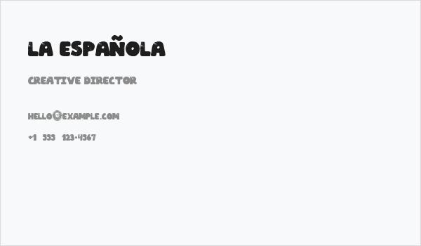La Española Business Card