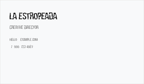 La Estropeada Business Card