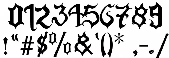 La Flama y La Espina2 Bold Font OTHER CHARS