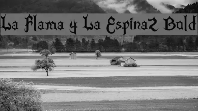 La Flama y La Espina2 Bold Font examples