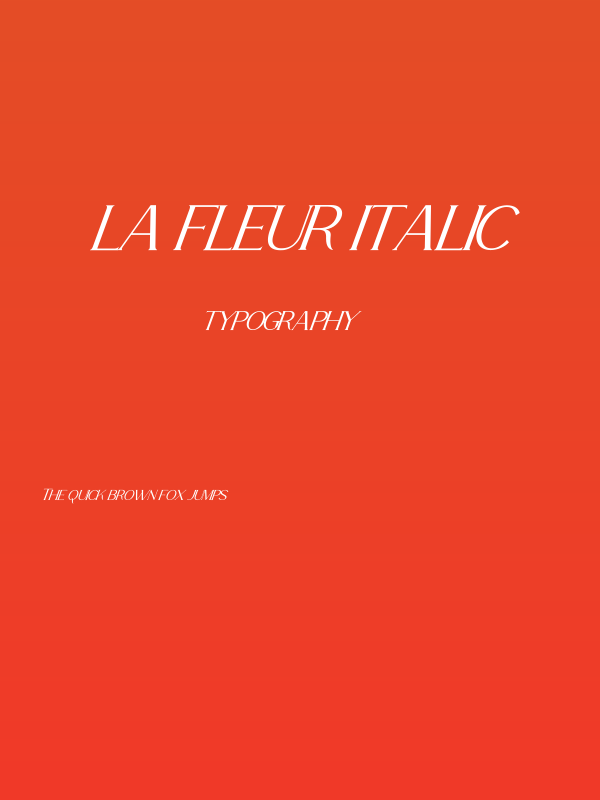 La Fleur Italic Poster