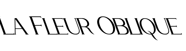 La Fleur Oblique  Frei Schriftart Herunterladen