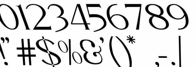 La Fleur Oblique Font OTHER CHARS