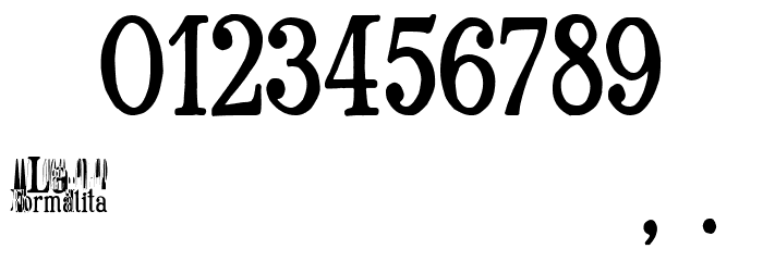 La Formalita Font OTHER CHARS