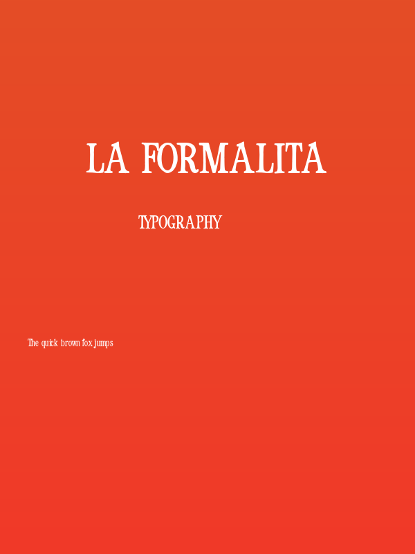La Formalita Poster