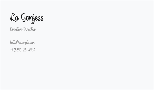 La Gonjess Business Card