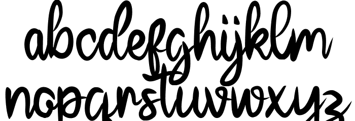 La Gonjess Schriftart Kleinbuchstaben
