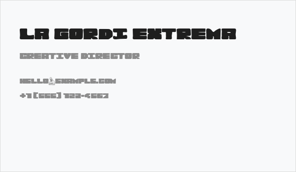 La Gordi Extrema Business Card