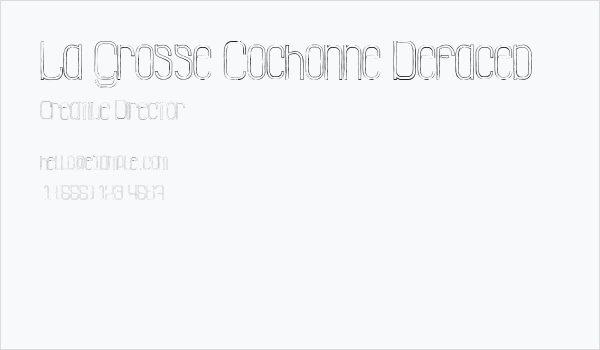 La Grosse Cochonne Defaced Business Card