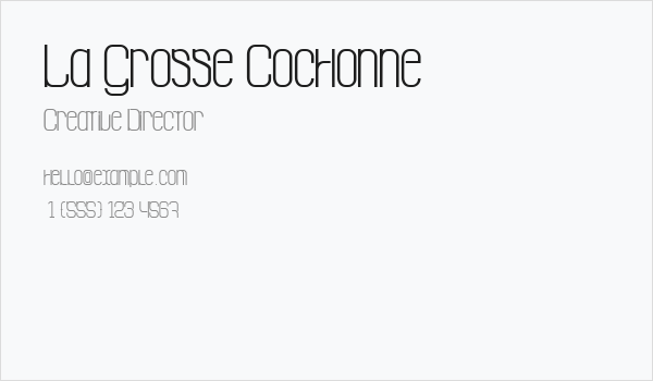 La Grosse Cochonne Business Card