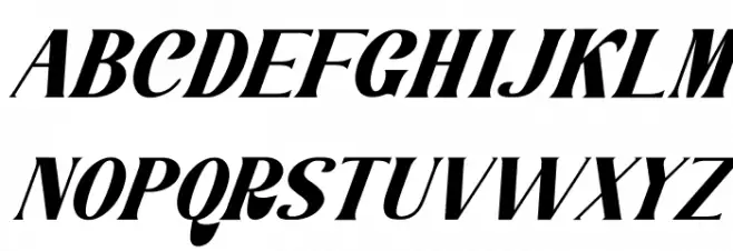 La Lemonti Italic फ़ॉन्ट अपरकेस