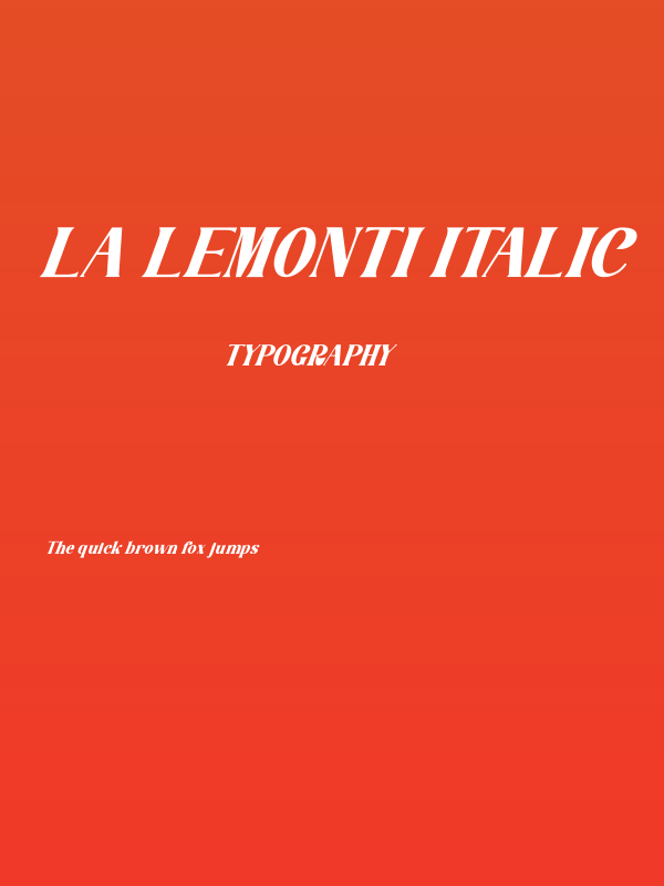 La Lemonti Italic Poster