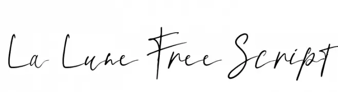 La Lune Free Script  免费字体下载