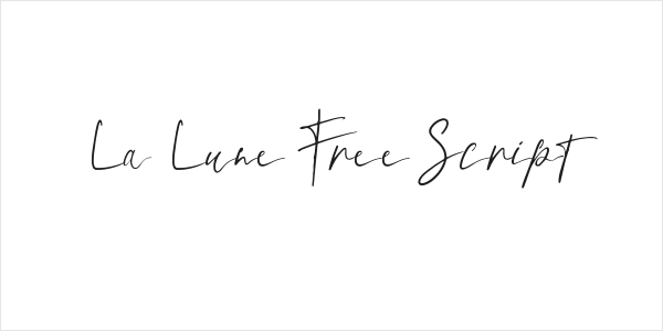 La Lune Free Script Logo