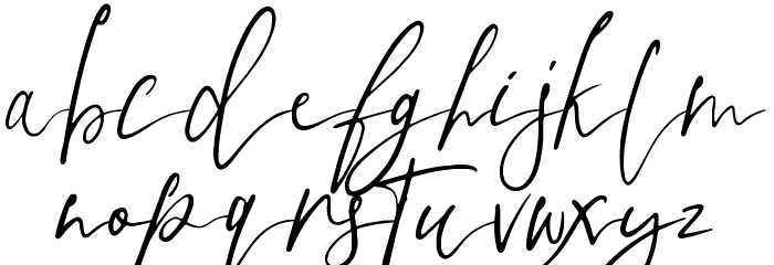 La Lune Script Font LOWERCASE