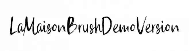La Maison Brush Demo Version  フリーフォントのダウンロード