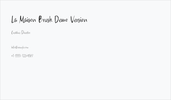La Maison Brush Demo Version Business Card