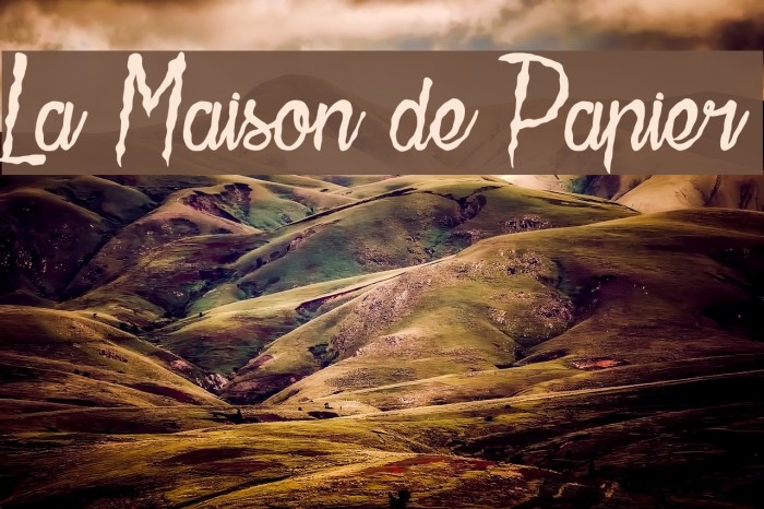La Maison de Papier Polices examples
