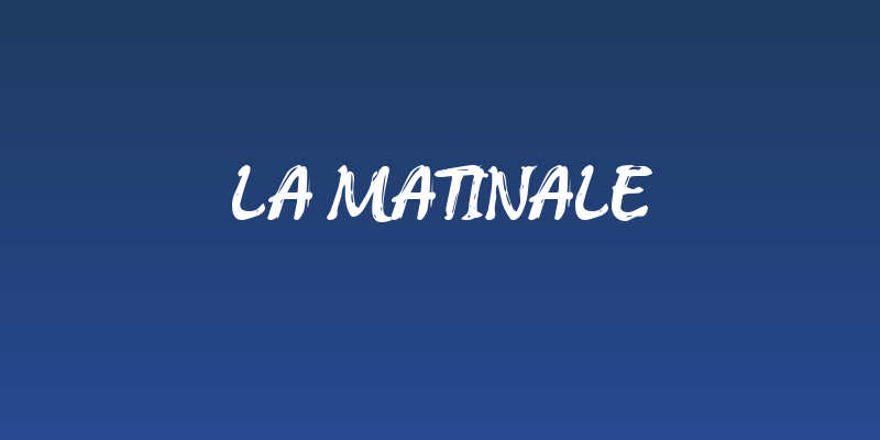 La Matinale Social Header