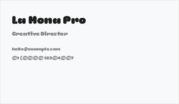 La Mona Pro Business Card