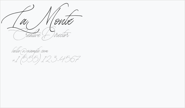 La Monte Business Card