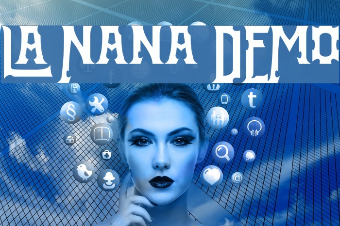 La Nana DEMO फ़ॉन्ट examples