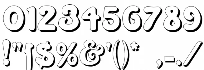 La Negrita Shadow Font OTHER CHARS