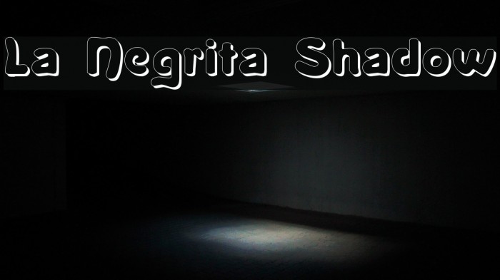 La Negrita Shadow Font examples