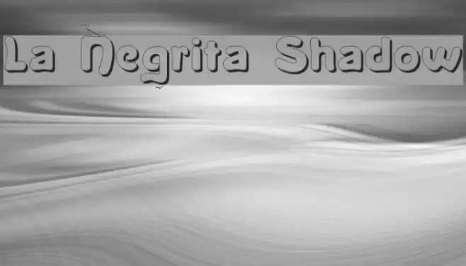La Negrita Shadow Font examples