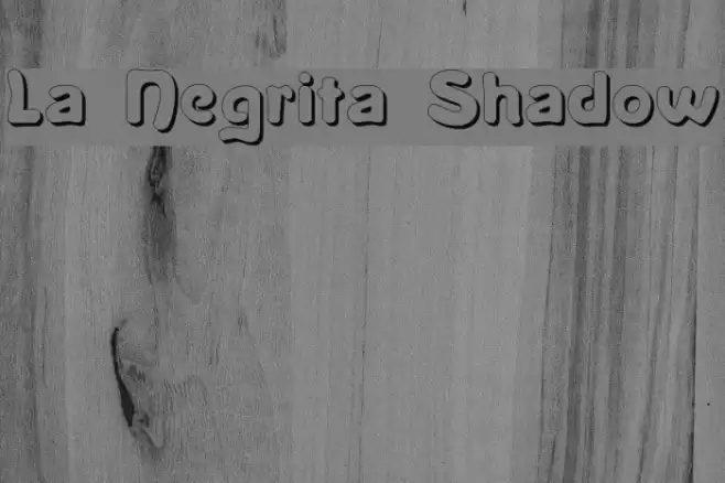 La Negrita Shadow Font examples
