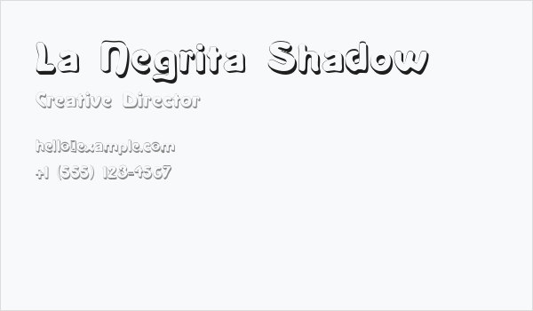 La Negrita Shadow Business Card