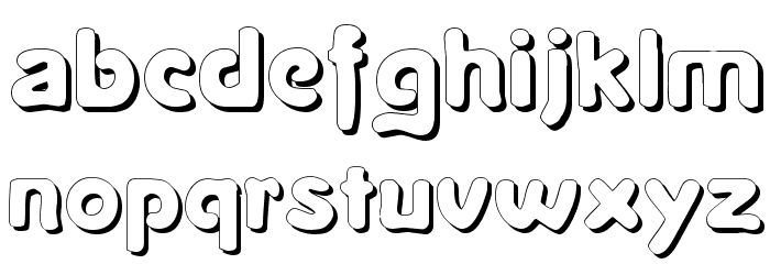La Negrita Shadow Font LOWERCASE