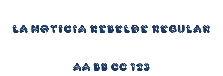 La Noticia Rebelde Regular Font Preview