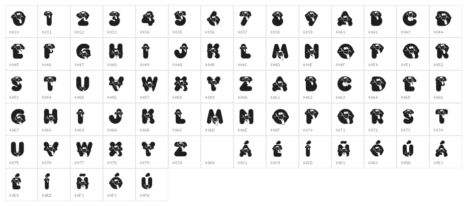 La Noticia Rebelde Regular Character Map