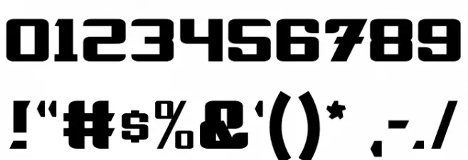 La Oriental Bold Fonte OUTROS PERSONAGENS