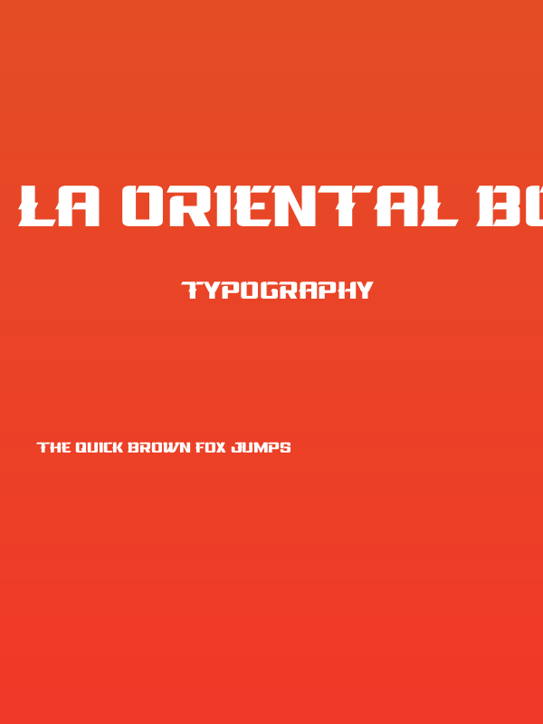 La Oriental Bold Poster