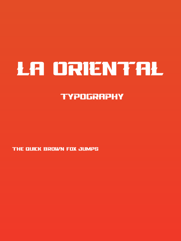 La Oriental Poster