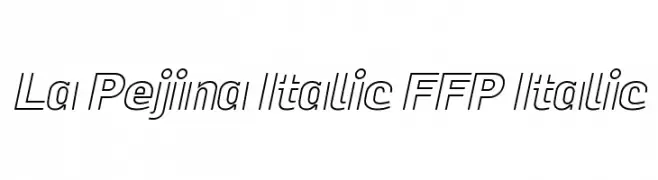 La Pejina Italic FFP Italic  Fuentes Gratis Descargar