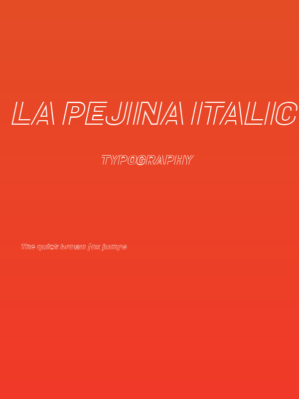 La Pejina Italic FFP Italic Poster