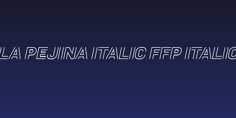La Pejina Italic FFP Italic Social Header