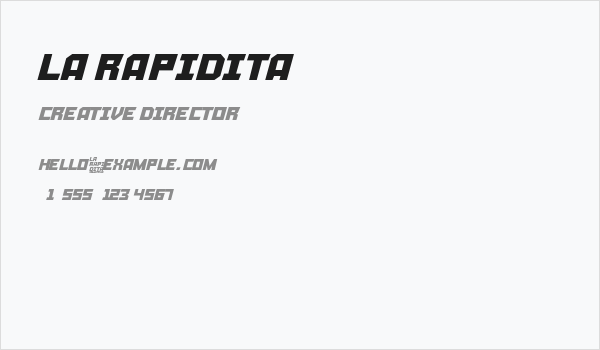 La Rapidita Business Card