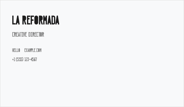 La Reformada Business Card