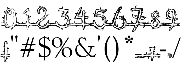 La Rosa Muerta Font OTHER CHARS