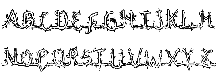 La Rosa Muerta Font LOWERCASE
