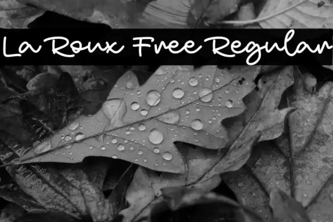 La Roux Free Regular Font examples