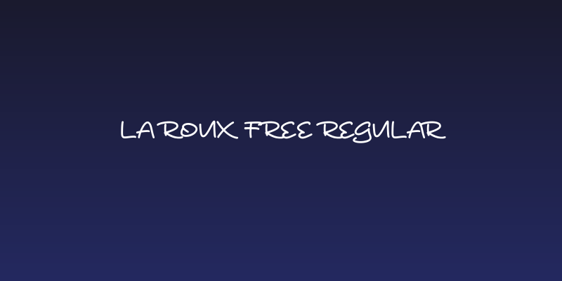 La Roux Free Regular Social Header