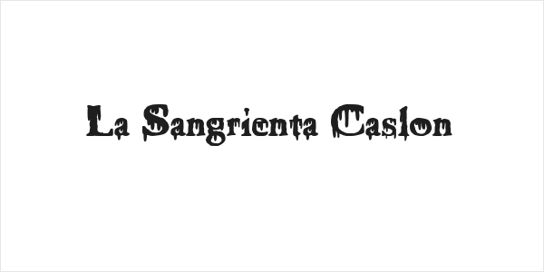 La Sangrienta Caslon Logo