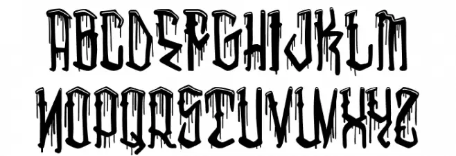 La Santa Muerte Schriftart Groß