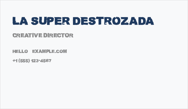 La Super Destrozada Business Card